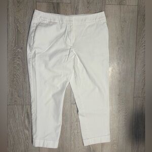 Ann Taylor White Denim Capris Size 12 Curvy